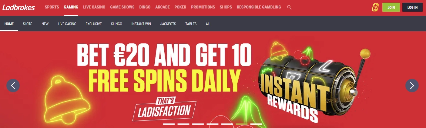 Ladbrokes Casino Gaming Experience
